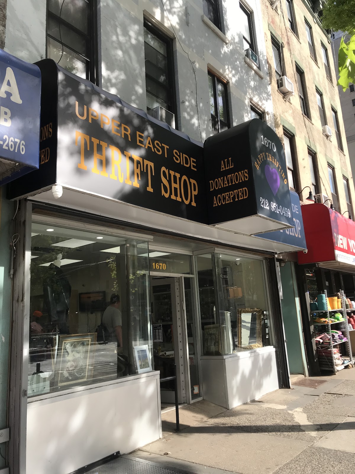 Upper EastSide Thrift shop in New York