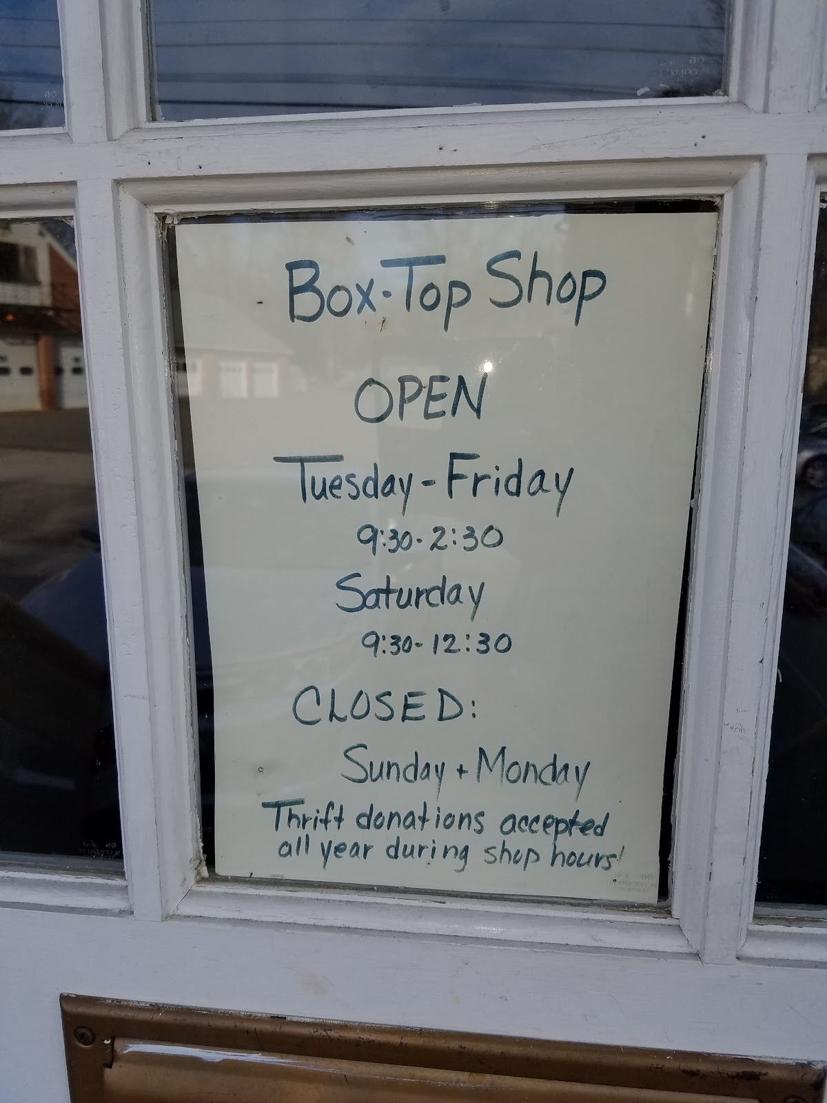 Box Top Shop in Topsfield